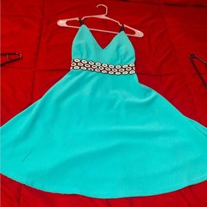 Teal skater style dress size xl